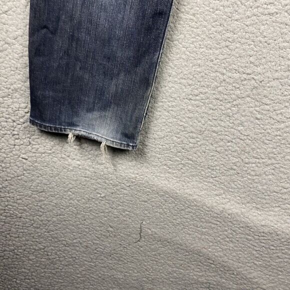 7 For All Mankind Mens Dark Wash Austyn Straight Leg Jeans 38x34 Distressed - Picture 12 of 16